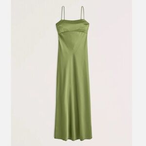 Abercrombie & Fitch Satin Cowl Back Slip Dress